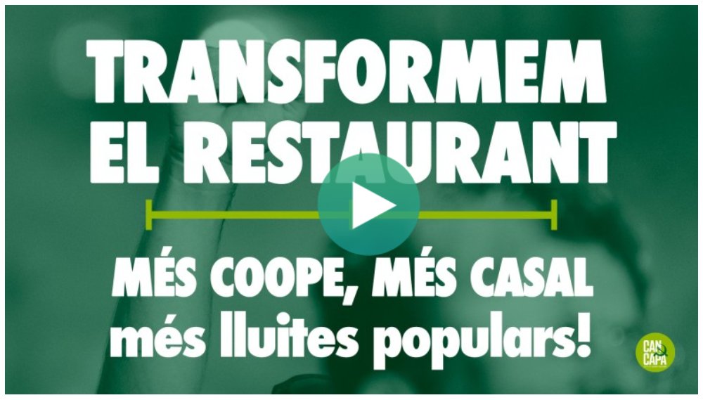 🟢Des del Teixit de la Terra aportem 100€ solidaris per transformar l'espai de cuina i cultura de Can Capablanca! 🌱

▪️ Per molts més anys de cooperatives i de casal; perquè vull! ▪️

Fes tu també la teva aportació:
➡️ goteo.org/project/mes-co…