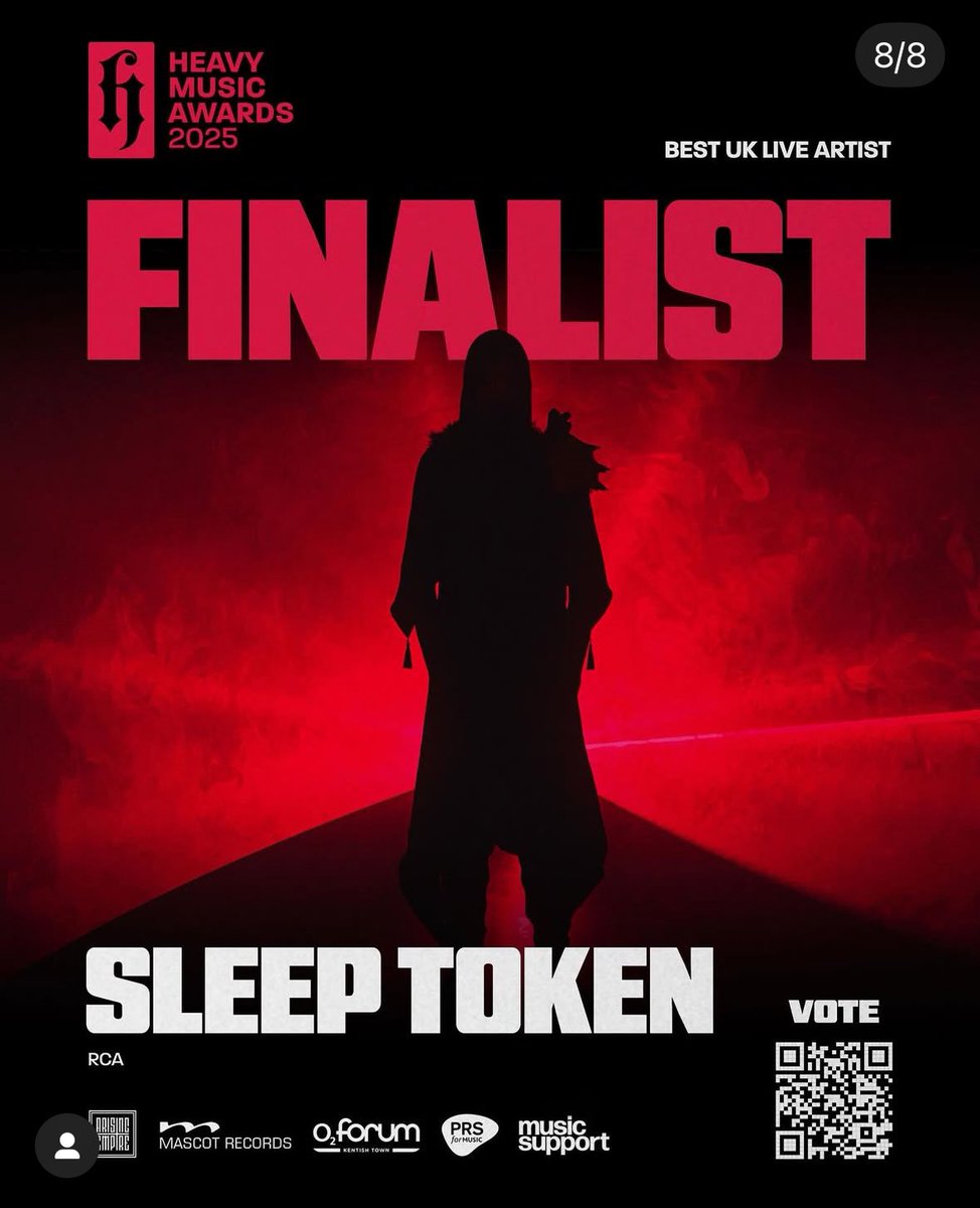 leave_not_liv's tweet photo. voting for the Heavy Music Awards has officially started

Sleep Token is up for two awards this year so make sure to cast your votes! 

Best UK Artist 
&amp;
Best UK Live Artist

voting information 👇
https://t.co/NFQcEXCVml https://t.co/Cnt1x90pCL