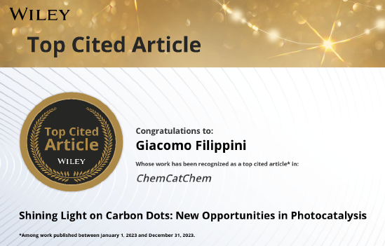 Giacomo Filippini (@giacomofilippi1) on Twitter photo Happy to see our work, published in #ChemCatChem among the top 10 most-cited papers published by the journal in 2023. #TopCitedArticle <a href="/DSCF_UniTS/">Chemical & Pharmaceutical Sciences at UniTS</a>
Article: linkedin.com/in/giacomo-fil… Happy to see our work, published in #ChemCatChem among the top 10 most-cited papers published by the journal in 2023. #TopCitedArticle <a href="/DSCF_UniTS/">Chemical & Pharmaceutical Sciences at UniTS</a>
Article: linkedin.com/in/giacomo-fil…