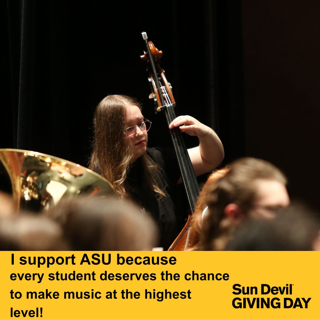 Sun Devil Giving Day is just around the corner! Please support ASU Wind Bands if you can—our students deserve it. You can find the donation link in our bio.

#ASUWindBands