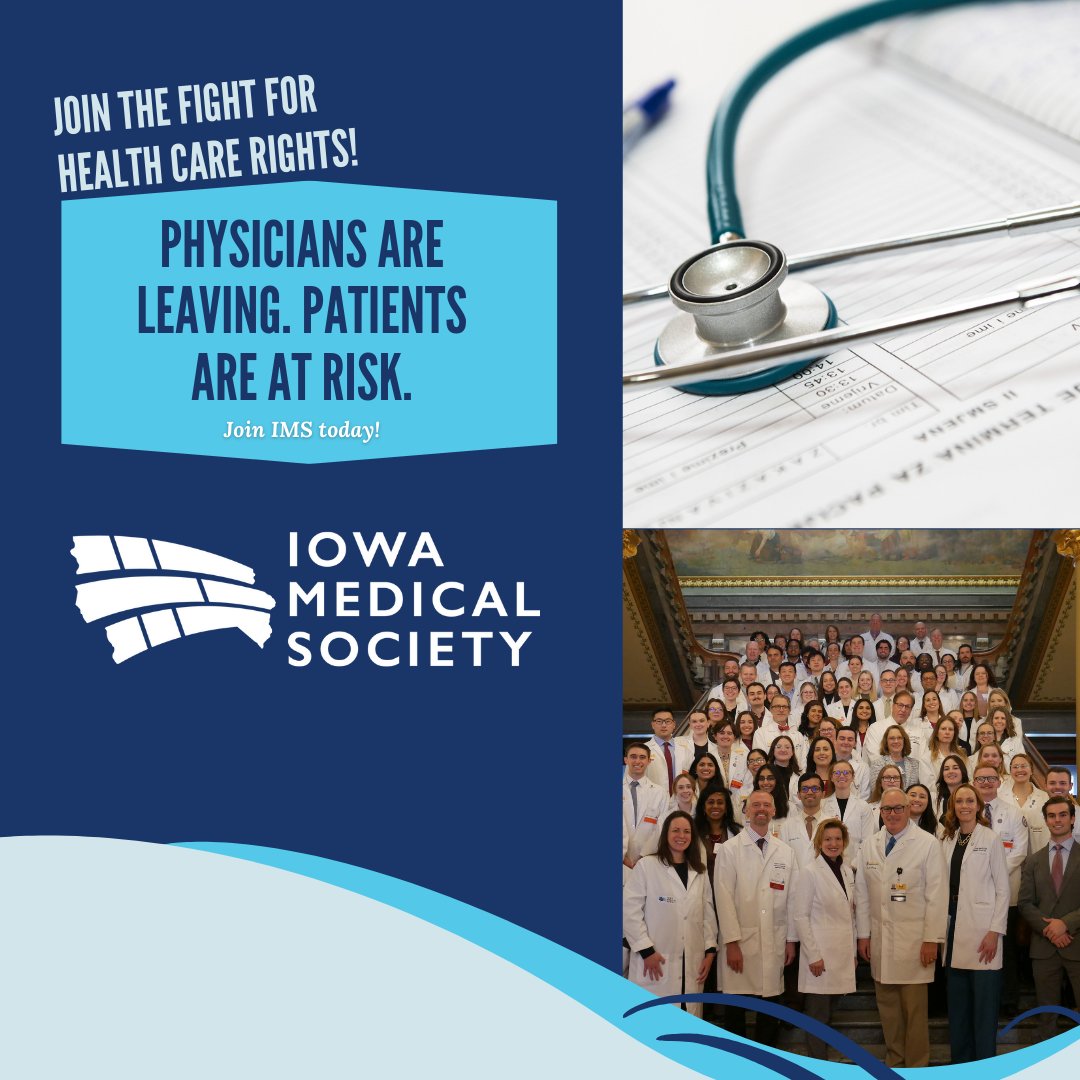 Are you a health care professional? Join IMS and help us strengthen the voice of medicine in Iowa. Your membership matters!

#Health #Advocacy