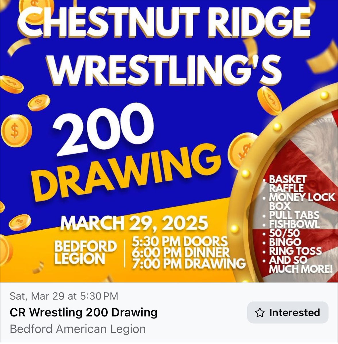 The CR Mat Club is holding a 200 Drawing fundraiser event on Saturday March 29th. Send us a message if you’d like tickets!