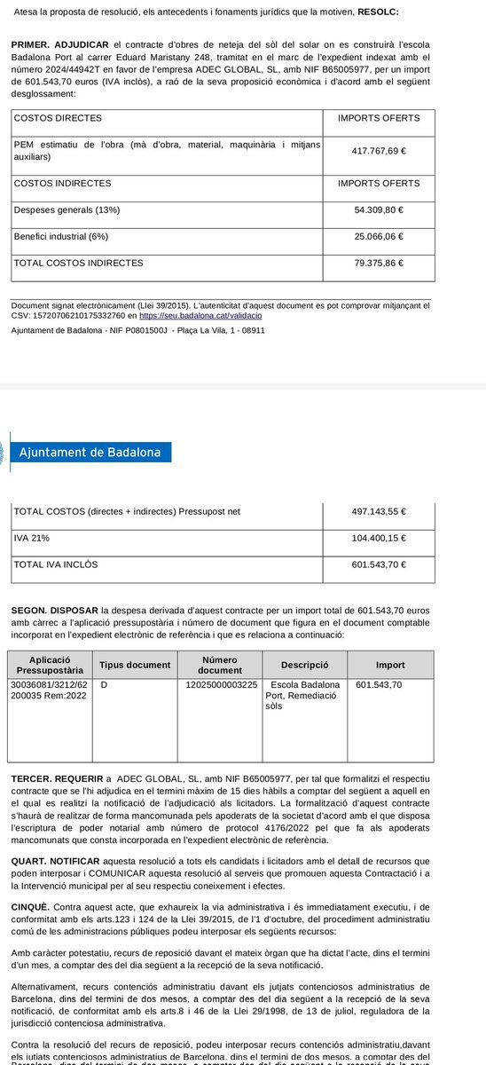 nadile (@dpani1994) on Twitter photo OFICIAL ADJUDICADO✅ LA DESCONTAMINACIÓN DEL SOLAR PARA <a href="/AfaPort/">AFA Escola Badalona Port</a> . Faltaría saber la fecha oficial de inicio de las obras, supongo que como tarde mayo. #TeamBadalona #Badalona OFICIAL ADJUDICADO✅ LA DESCONTAMINACIÓN DEL SOLAR PARA <a href="/AfaPort/">AFA Escola Badalona Port</a> . Faltaría saber la fecha oficial de inicio de las obras, supongo que como tarde mayo. #TeamBadalona #Badalona