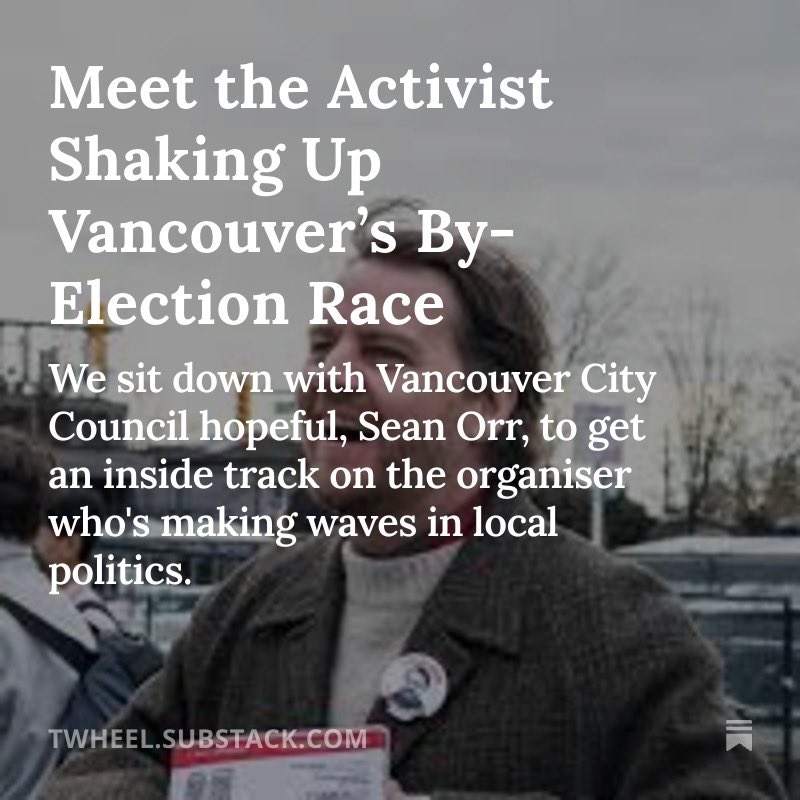 TheWheelVan's tweet image. We caught up with soon-to-be city councillor Sean Orr @seanorr. Check out the latest! 
open.substack.com/pub/twheel/p/m…