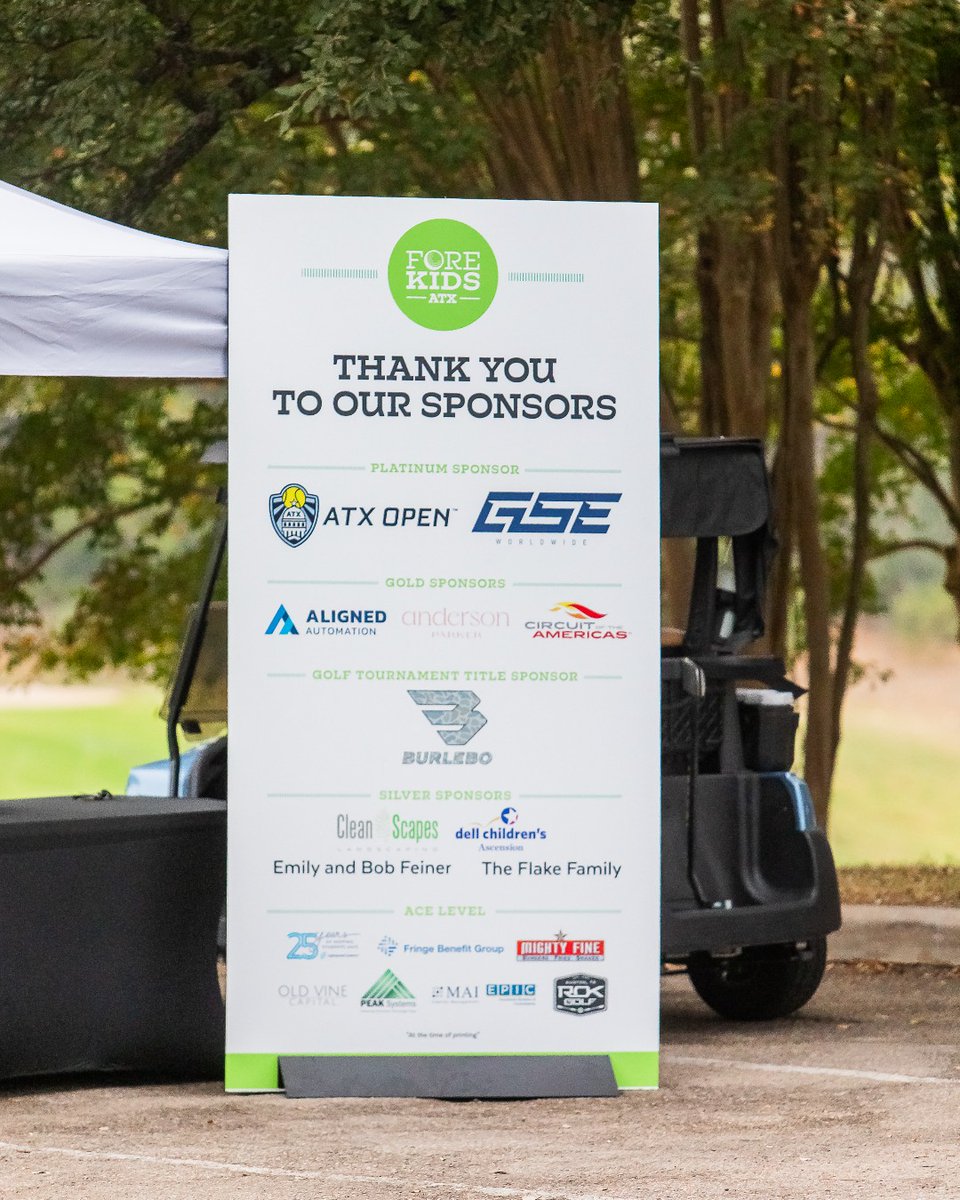 Our Golf Underwriter sponsorship has been SOLD!🏌️  Interested in joining us at the 4th annual FORE Kids ATX? Grab your sponsorship today!