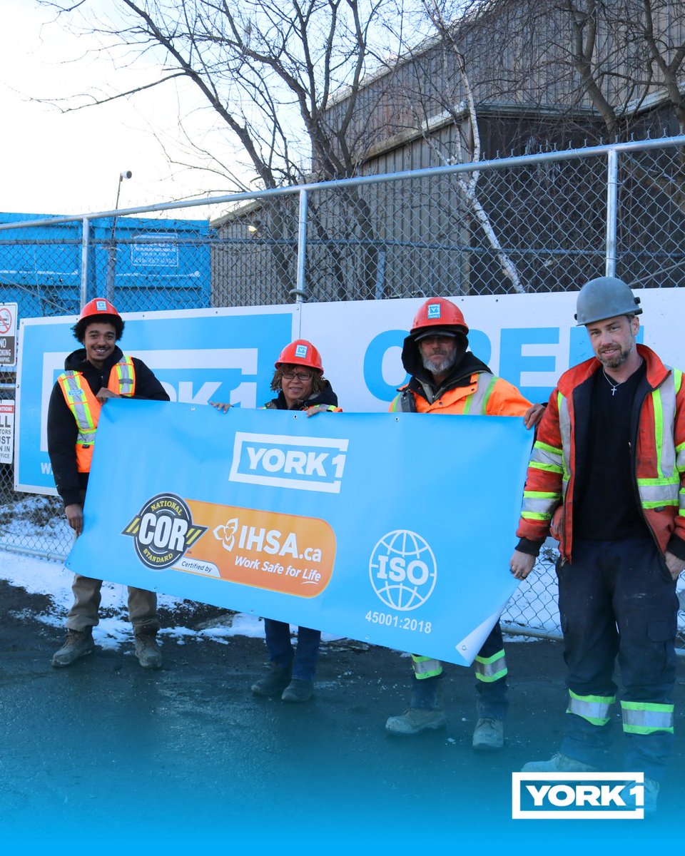 YORK1News's tweet photo. 📢 YORK1 is COR® &amp; ISO Certified! ✅

#GoYORK1 #YORK1 #1FORALL #environmental #infrastructure #SafetyFirst #CORCertified #ISO45001 #BuildingSafely #canada https://t.co/2YJxkiwQgX