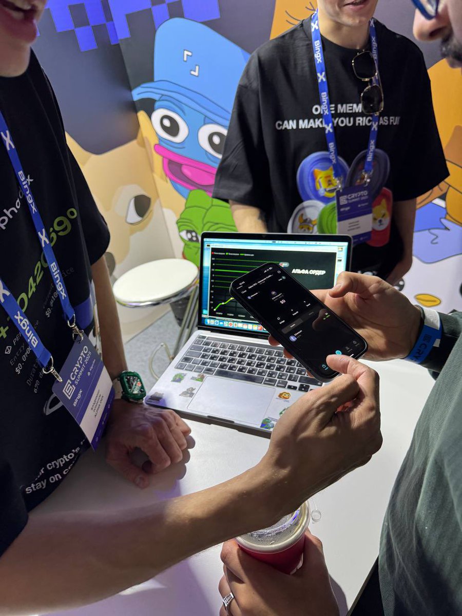 🚨JUST IN: Alpha DEX at Crypto Summit: Day 1 🔥

💎 What a blast! Our booth was the highlight of the event, and the feedback was incredible!

😃 We showcased Flipping Mode, gave out degenerate stickers, and launched a iPhone 16 Pro Max giveaway.

⚡️ Attendees witnessed the
