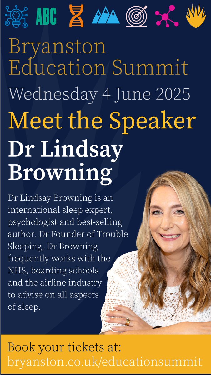 We can't underestimate the power of sleep for everyone, especially children, so we are thrilled to be welcoming Dr Lindsay Browning, an international sleep expert, psychologist and best-selling author.

Hear from Dr Browning at our Education Summit - bryanston.co.uk/education-summ…