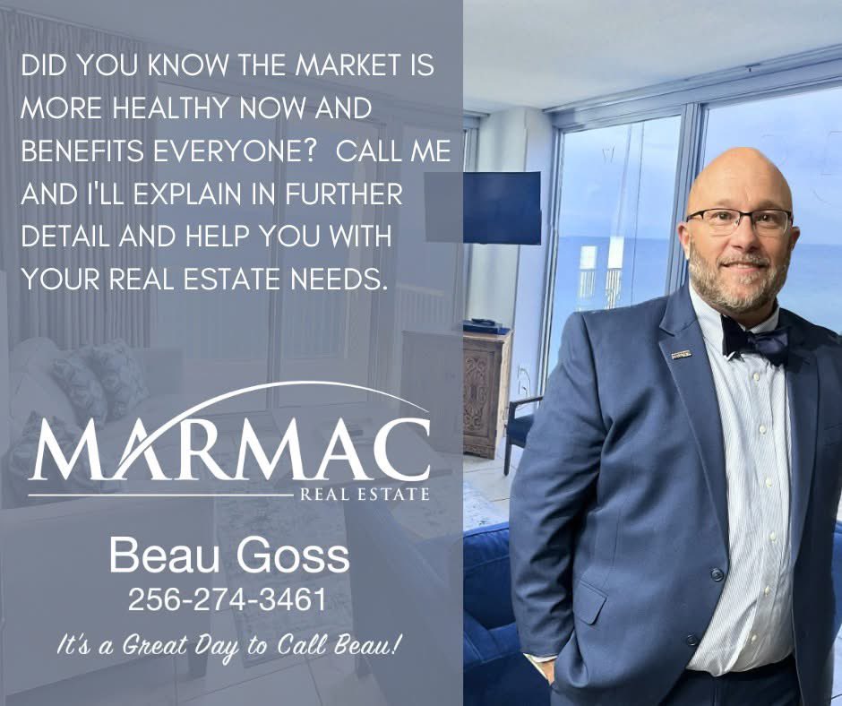 Do you have questions about todays market? Call me and let me explain how it’s very healthy for all involved. Its a great day to call Beau! 256-274-3461 #Realtor #MarMac #RealEstate #ForSale #Sold #Marketing #LetsGo #Investing