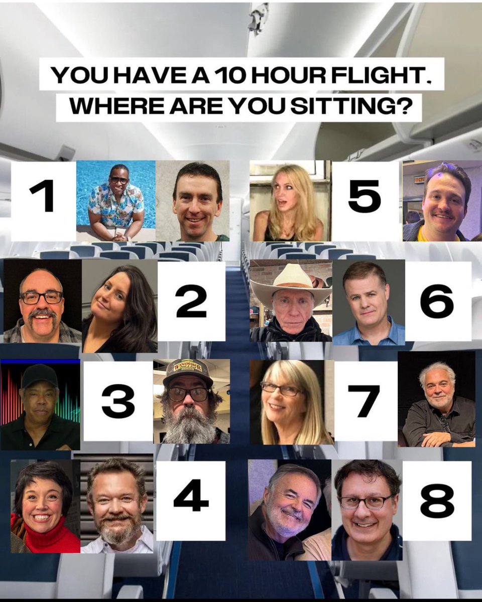 bobandtom's tweet photo. You’re on a 10 hour flight with us… choose your seat number. ✈️ https://t.co/U13ZvgBXMa