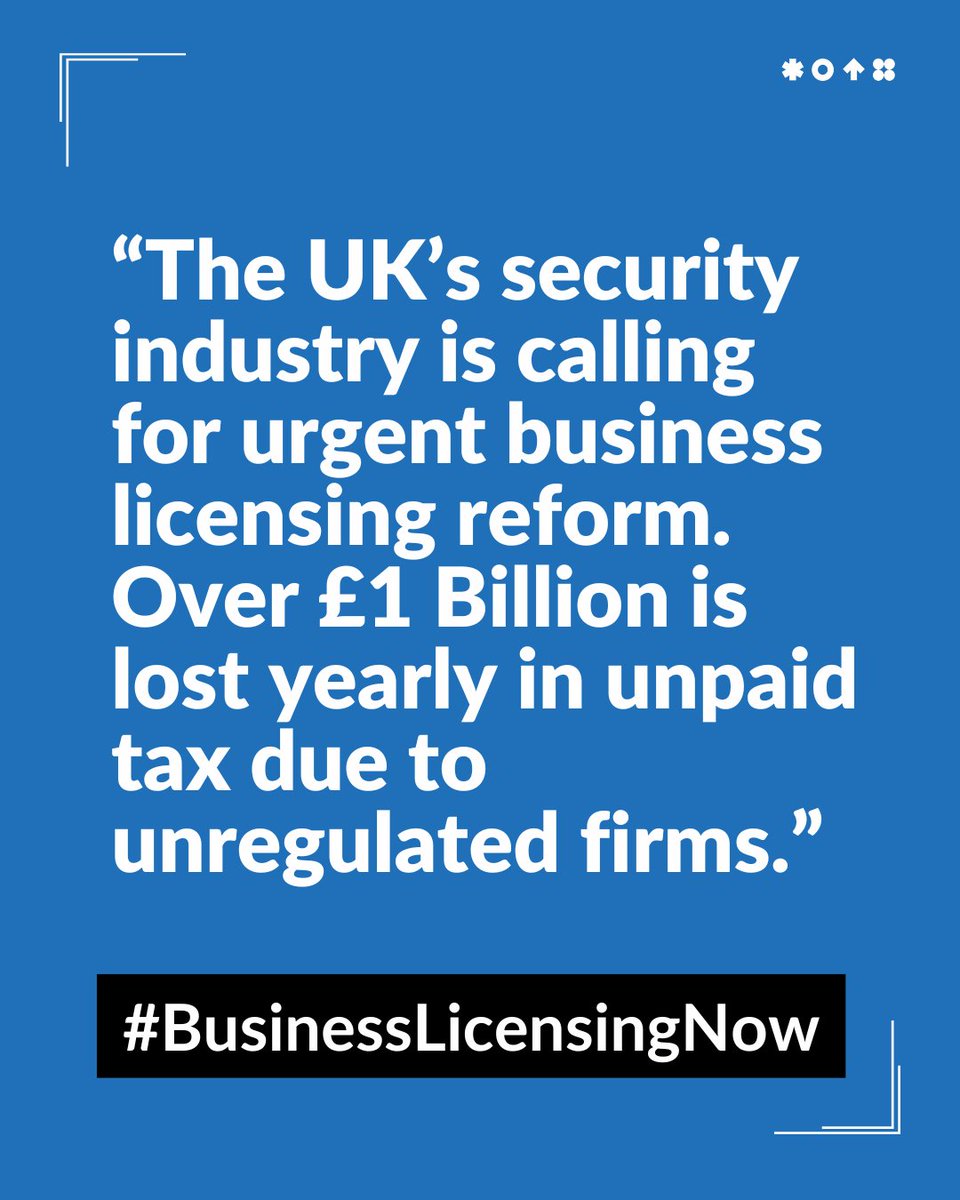 The UK security industry is urging for immediate reform of business licensing. The existing regulatory framework, which was established over 20 years ago, primarily targets individual operatives.
 ntia.co.uk/wp-content/upl…

#SecurityMatters #BusinessLicensingNow #BSIA
