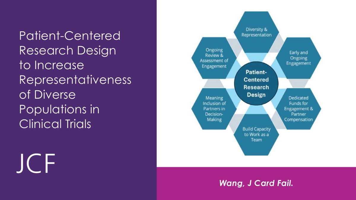 Journal of Cardiac Failure (@jcardfail) on Twitter photo How can clinical trials include a more representative patient population? <a href="/TYWangMD/">Tracy Wang</a> argues that a large-scale paradigm shift is required, with patients engaged at every stage from research design to conduct.
Read the whole article here β¬οΈ
π bit.ly/4kzuQwS How can clinical trials include a more representative patient population? <a href="/TYWangMD/">Tracy Wang</a> argues that a large-scale paradigm shift is required, with patients engaged at every stage from research design to conduct.
Read the whole article here β¬οΈ
π bit.ly/4kzuQwS