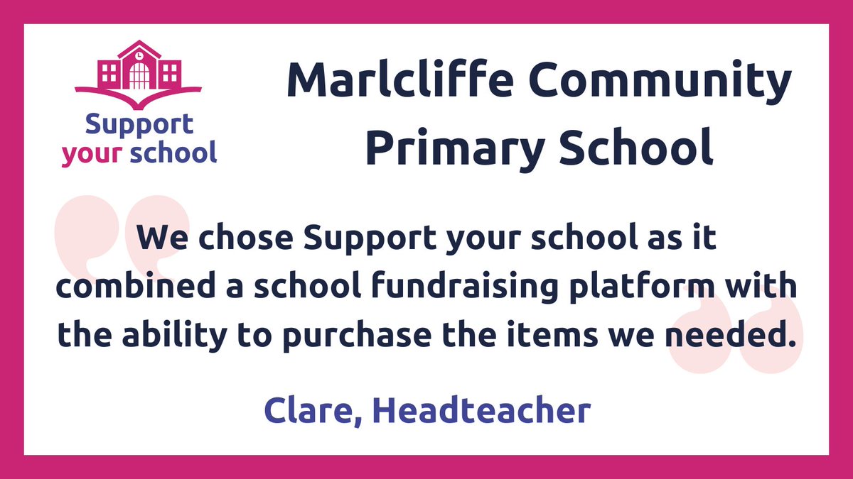 Supportyoursch's tweet image. School fundraising made easy ✔️

By fundraising on Support your school, our members know that 100% of money raised will go towards supporting literacy and reading for pleasure in their school.
