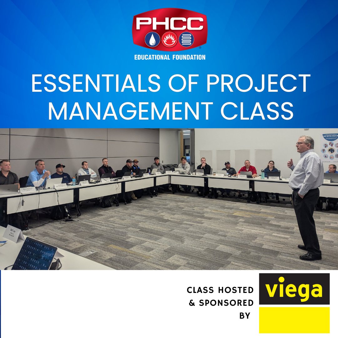 PHCCFoundation's tweet photo. Kicking off our Essentials of Project Management class at Viega's Seminar Center in Broomfield, CO, with 23 PMs for a week of learning. Thanks to Viega for hosting!
#PHCCEducationalFoundation #PHCCAcademy #PHCC #Viega #ProjectManagement https://t.co/EqsrxF6gzu