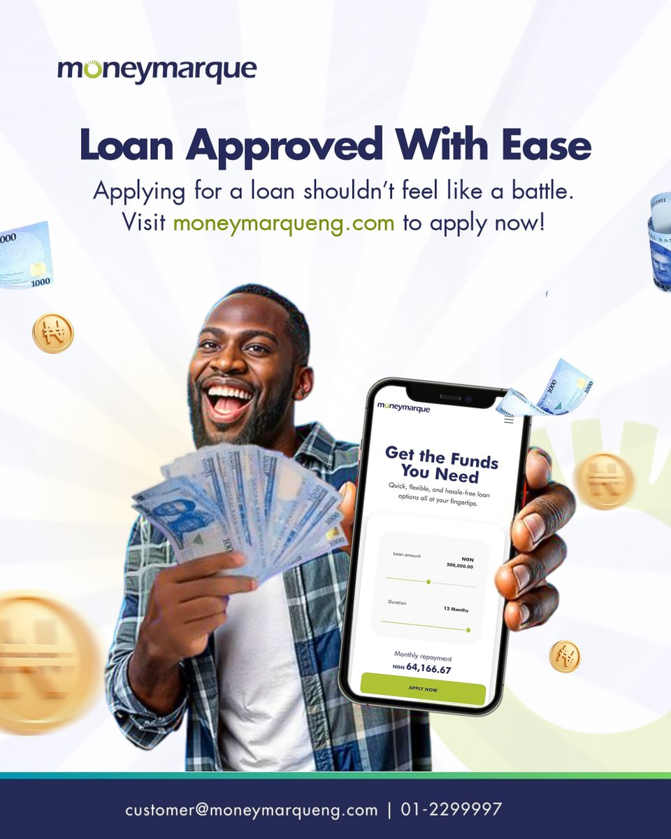 Moneymarqueng's tweet photo. Need cash fast?

Start here 👉  https://t.co/z5MmEB43Mv

#Moneymarqueng 
Lagos 
Rivers
 Wike
Achalugo
#loan https://t.co/gru9s7Nzf8
