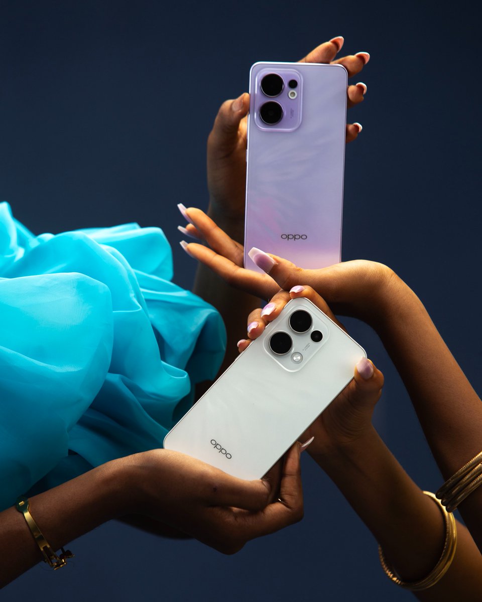 OPPONigeria's tweet photo. Two stunning shades, one bold statement.

Whether your vibe is Plume White or Plume Purple, the Reno13 F is your perfect style match.

#Reno13 #Reno13F #Reno13Series #OPPOReno13Series #LiveInTheMoment https://t.co/aAsRU7FfeY
