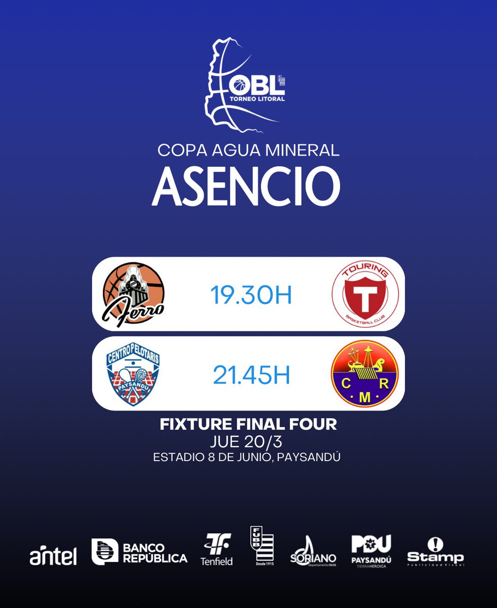 Llegan las semifinales del Torneo Litoral que darán a conocer a los finalistas que jugarán el Play-In de la <a href="/LUB_Uy/">Liga Uruguaya de Básquetbol</a> 2025-26 además de la posibilidad de coronarse campeón regional.

👉🏼 El Final Four se jugará en el 8 de Junio con 1 equipo de Salto, 1 de Soriano y 2 de Paysandú.