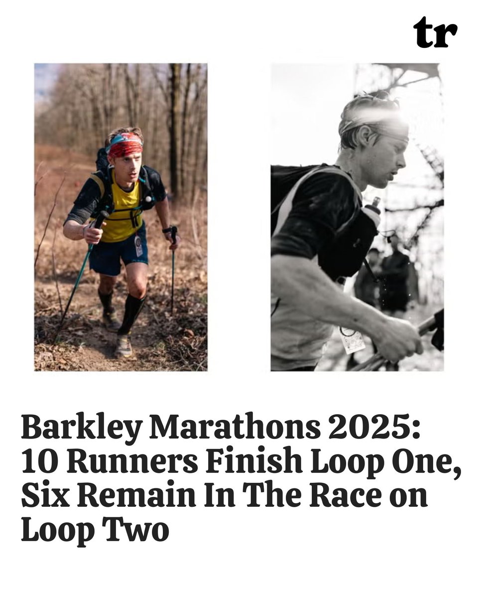 trailrunnermag's tweet photo. Less than 24 hours into the Barkley Marathons and only six runners remain in the race. Follow along with our live updates: https://t.co/t8I4SvdtpG

#BM100 https://t.co/T4D5UziFJm