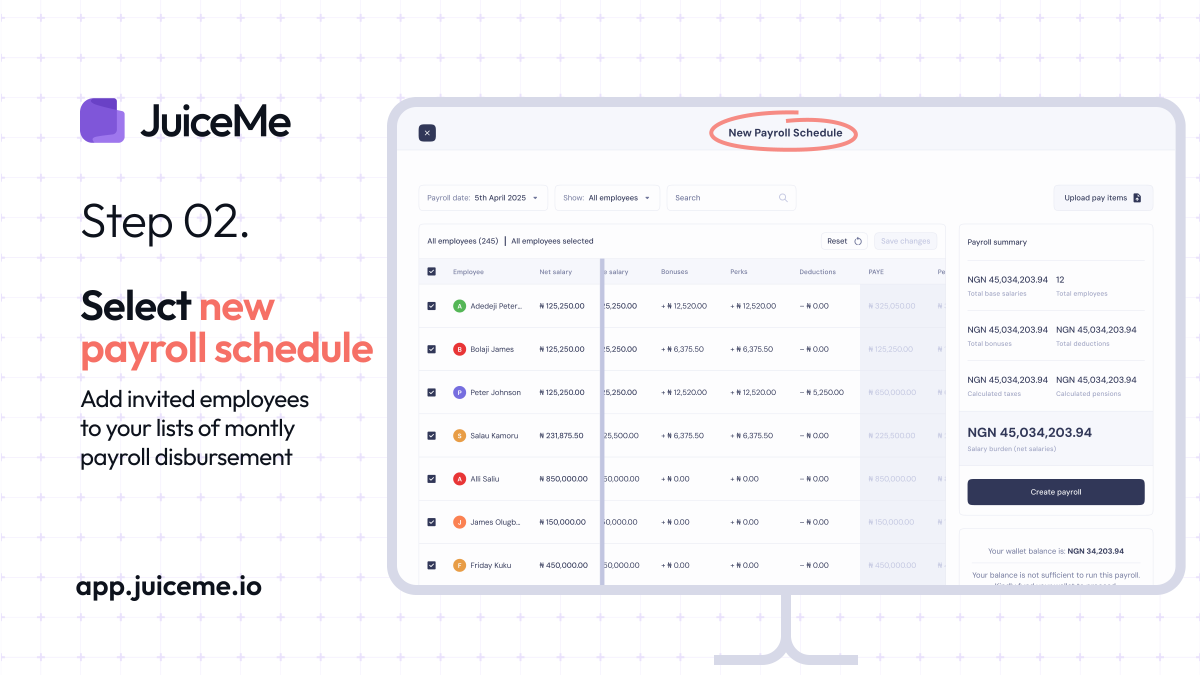 usejuiceme's tweet photo. Payroll shouldn’t be a headache!

With JuiceMe, payroll is automated, error-free, and sent directly to employees on WhatsApp, all in just a few clicks!

Ready to simplify payday? Send us a DM! 🚀 #PayrollMadeEasy #usejuiceme https://t.co/rWThL5qvh6