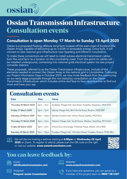 Ossian Transmission Infrastructure Consultation - have your say! 
eastern-ifca.gov.uk/ossian-transmi…
