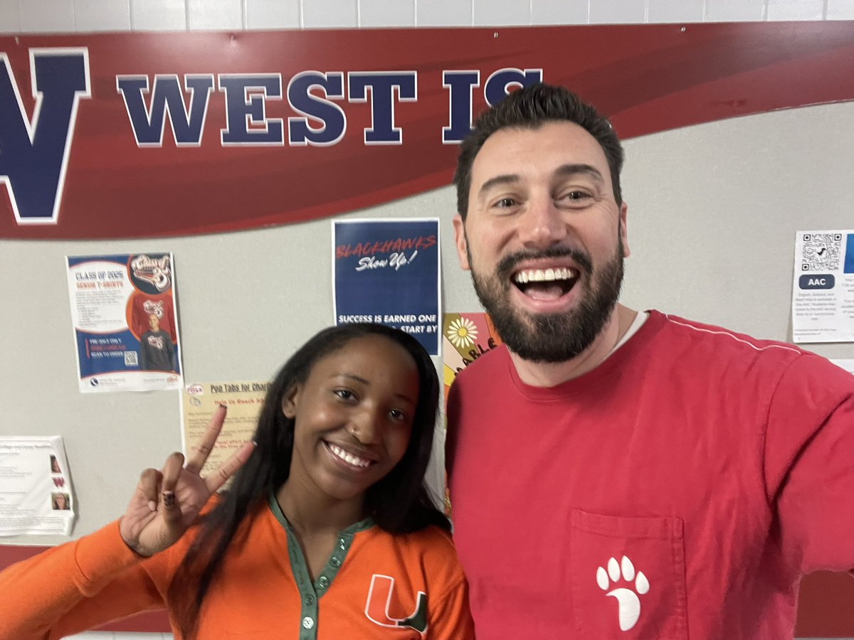 Eunice Kabemba supporting college shirt Wednesday!   Eunice is a senior attending Waubonsee to study marketing and neuroscience.   She hopes to then transfer to Baylor, DePaul, or North Carolina.  Go Blackhawks!
