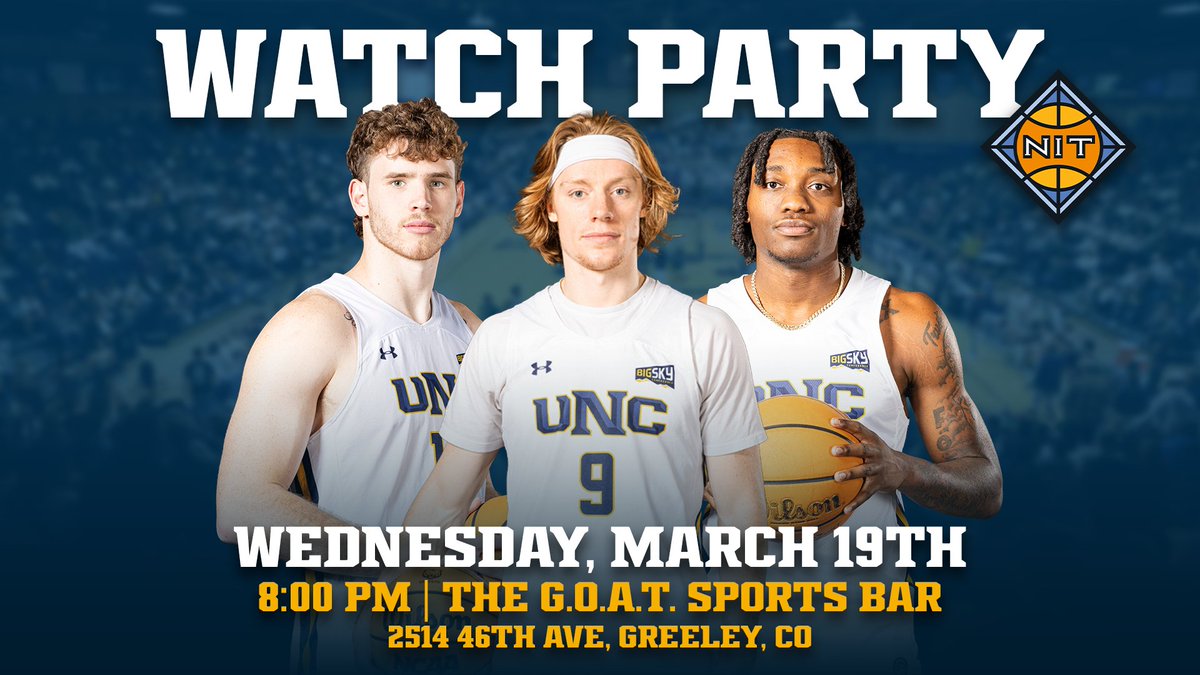 Community watch party tonight at The G.O.A.T! We'll see you there at 8 PM to watch the Bears take on UC Irvine in the first round of the NIT!

#BearWitness