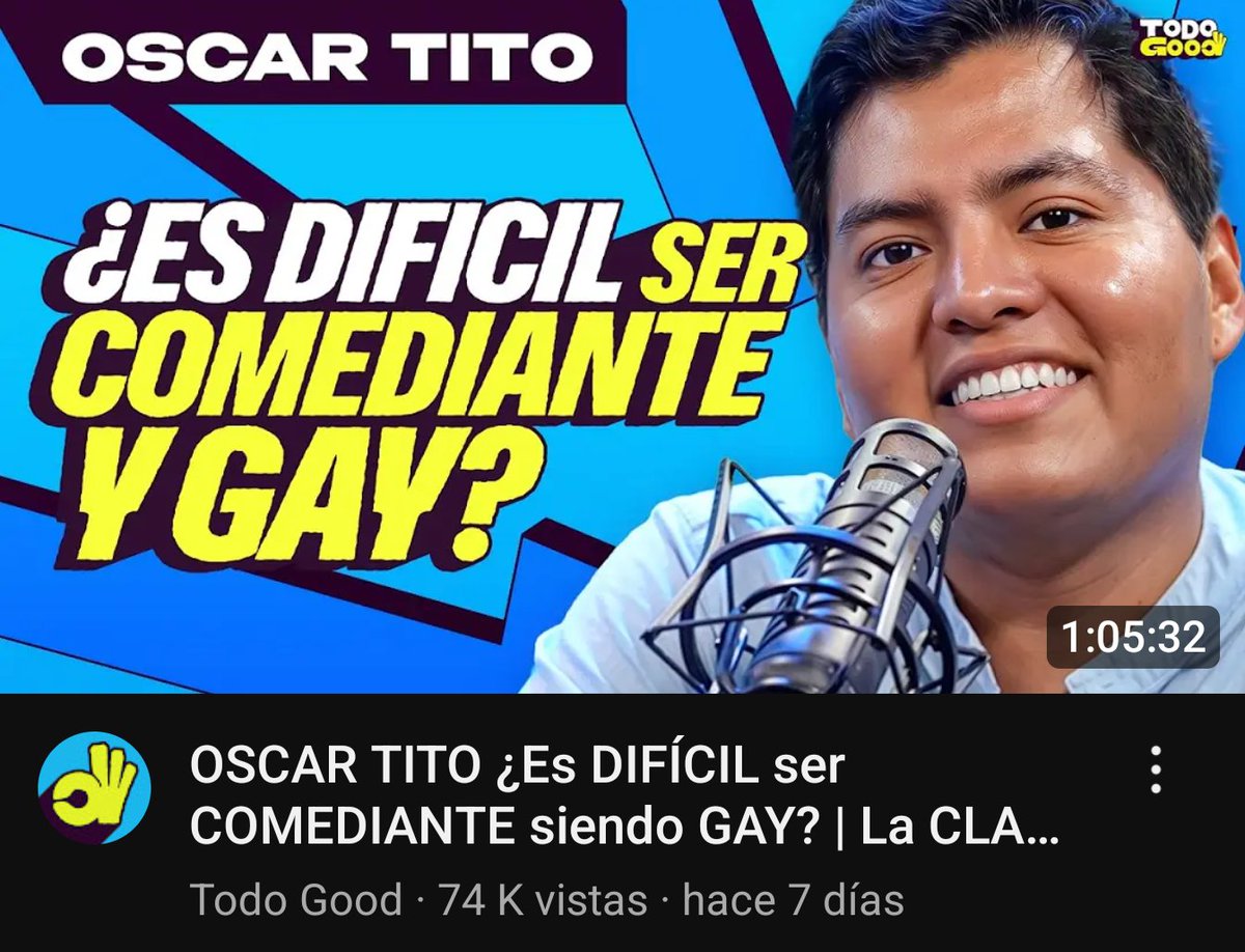 AntiSobones's tweet photo. ¿Cómo va a ser difícil ser comediante y gay?
Si su éxito se lo debe justamente a ser gay, y hacer humor de eso. Si no fuera cabrito nadie se reiría de su humor

Oscar Tito, recién me entero de cómo se llama.

Pura basura eso de Todo Good https://t.co/cnWobpwcx5