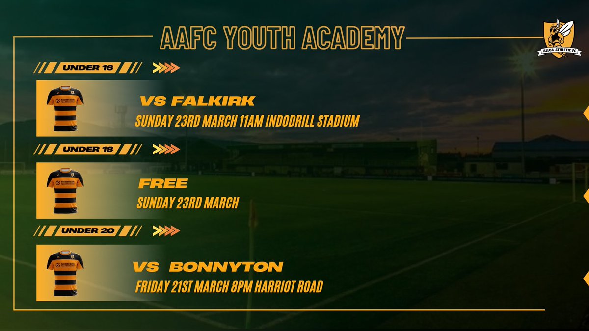 Our Youth Academy fixtures.