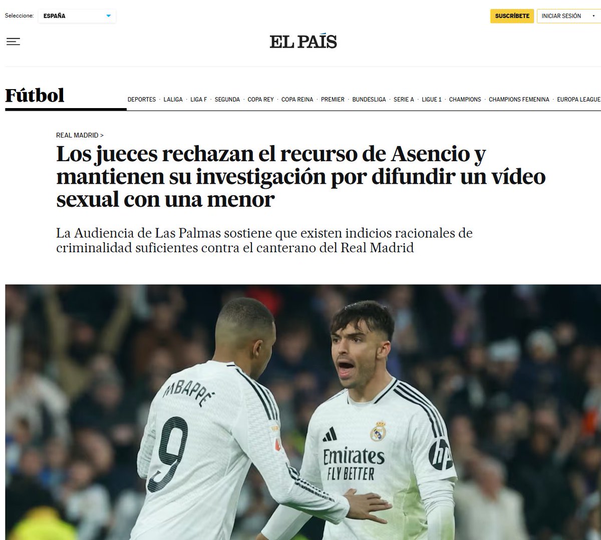 Cualquiera que no entienda de fútbol y que sea un poco observador sabe que si el futbolista imputado por difusión de vídeo sexual con una menor si en vez de Real Madrid fuera del FC Barcelona, el primero en ir con ello sería Ferreras y detrás el resto que calla y lo blanquea.