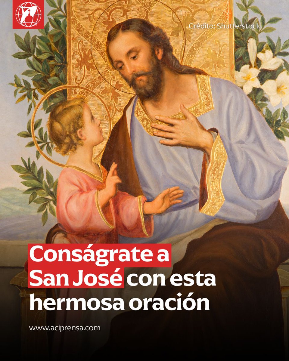 Hoy 19 de marzo, Solemnidad de San José, se elevan plegarias para pedir la poderosa intercesión y protección del padre adoptivo de Jesús.

Una de ellas es la oración de consagración compuesta en 2012 por el Obispo de Fréjus-Toulon (Francia), Mons. Dominique Rey.

En la plegaria,
