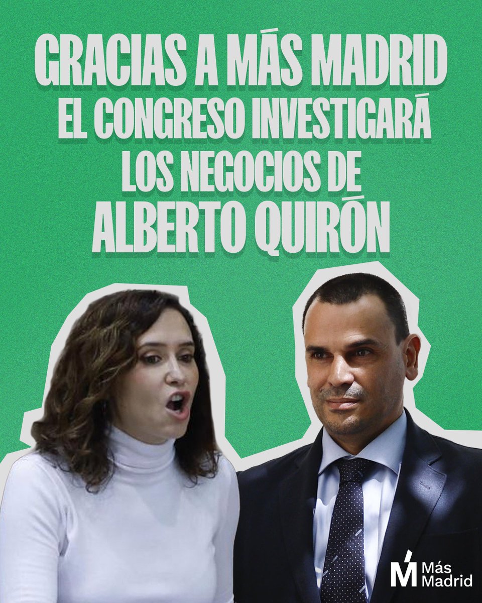 ‼️ La verdad que Ayuso bloquea en Madrid verá la luz en el Congreso. Alberto Quirón tendrá que dar explicaciones.

Cada contrato, cada beneficio, cada euro que pasó de la sanidad pública a manos privadas será investigado con lupa.