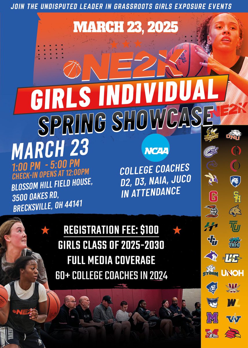 NE2K Rich (@ne2k_rich) on Twitter photo #NE2KSpringShowcase: <a href="/NE2KHoops/">NE2KHoops</a>
• Ava Gallion
• <a href="/avagallion2026/">Ava Gallion</a>
• 2026
• Huntington St. Joe’s (WV)
• <a href="/hurricanes_tri/">Tri State Pride</a>
Only 14 spots left for Sunday, don’t miss out! 50+ College Coaches in 2024! Register here! form.jotform.com/250127717350148 #NE2KSpringShowcase: <a href="/NE2KHoops/">NE2KHoops</a>
• Ava Gallion
• <a href="/avagallion2026/">Ava Gallion</a>
• 2026
• Huntington St. Joe’s (WV)
• <a href="/hurricanes_tri/">Tri State Pride</a>
Only 14 spots left for Sunday, don’t miss out! 50+ College Coaches in 2024! Register here! form.jotform.com/250127717350148