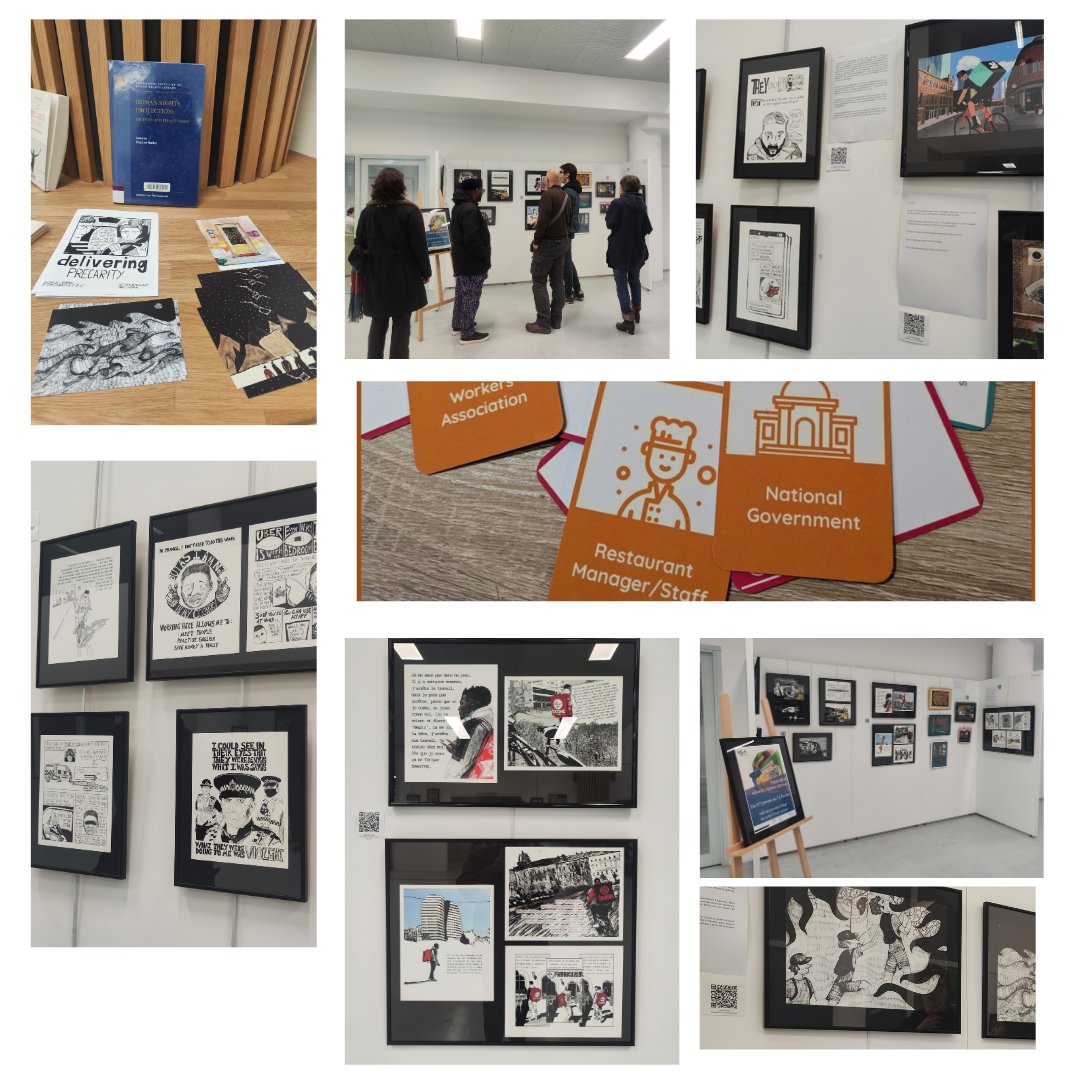 [EXPOSITION] Retour en images sur "Liberté, Égalité, Uberisé" par <a href="/CosminPopan/">bye, bye X: follow me @cosminpopan.bsky.social</a> (GATES) exposée du 7 janv. au 13 fév. 2025 à la BU Droit-Lettres <a href="/UGrenobleAlpes/">Université Grenoble Alpes</a> - Une exploration graphique des expériences de travail des livreurs de repas à Lyon, Manchester et Cluj-Napoca.