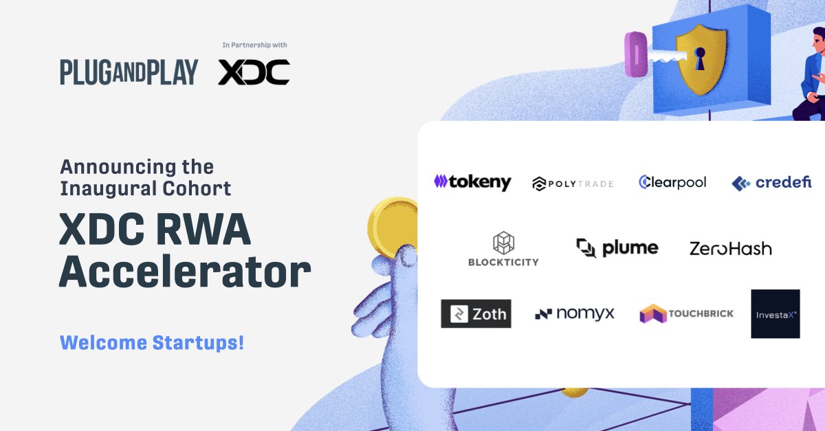 PlugandPlayTC's tweet image. (1/3) We are excited to announce the selected startups for the XDC RWA Accelerator program, a collaboration between Plug and Play and @XDCFoundation!

Full details available here: prn.to/4igwQsq

#Web3Innovation #PNPTC #XDCNetwork #Fintech #Blockchain