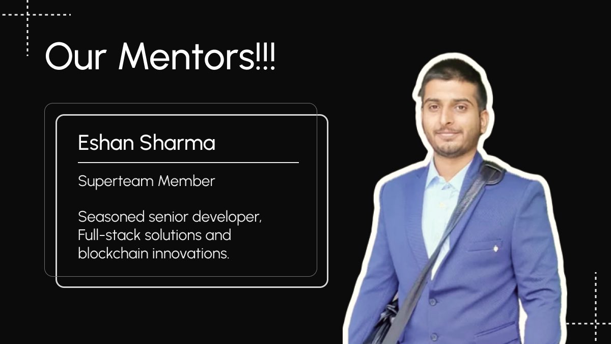 Web3spell's tweet image. Proud to introduce @Eshan_Sharma__ as a mentor for Arbitrum Ignite! Ready to inspire and guide Web3 talent. #Web3Spell #ArbitrumIgnite #Mentorship
@arbitrum @ArbitrumDevs