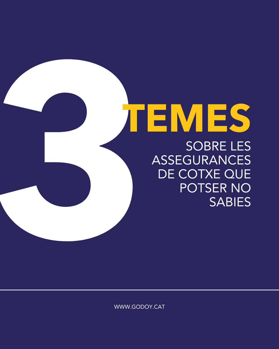 godoyassociats's tweet photo. El món de les assegurances de cotxe és complex i és habitual que sorgeixin alguns dubtes

Aquests tres exemples són només alguns dels més habituals. Si en tens qualsevol altre, contacta amb nosaltres i te'l resoldrem: https://t.co/zkTuk8h5Gh https://t.co/wGvnic82bI