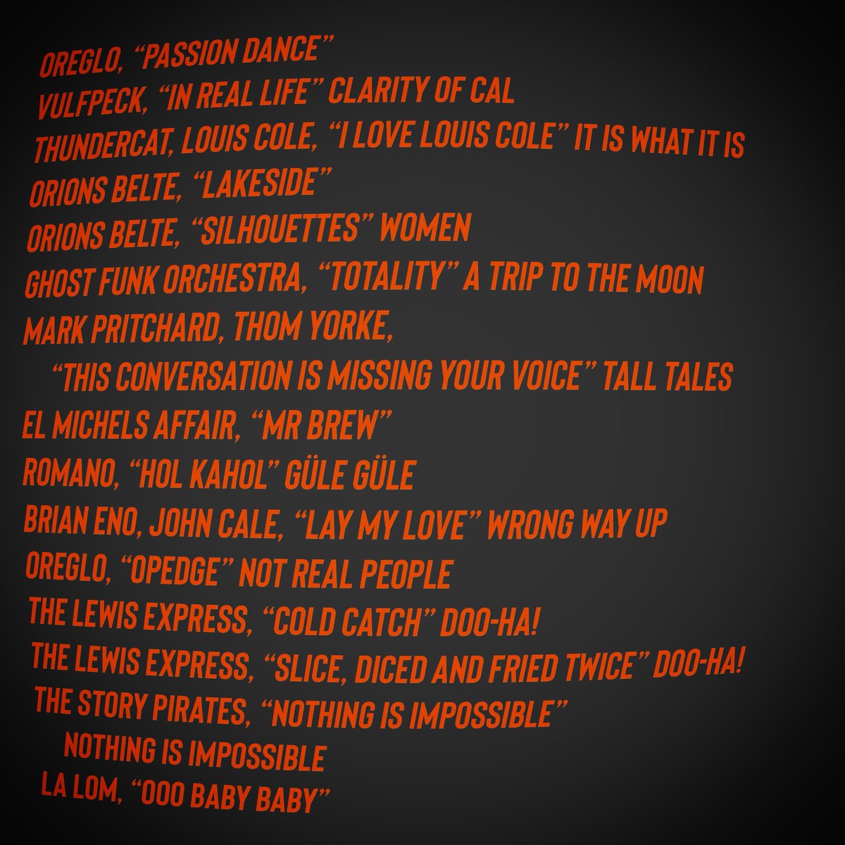 tadcautious's tweet photo. Playlist for The Bunny #247 "The Unlikeliness of Spring" for 3/21/25 on SiriusXM's Phish Radio
.
Available on demand via the SiriusXM app, playlists for all 247 episodes at my TIDAL profile (link in bio) https://t.co/z1sESqrWSQ