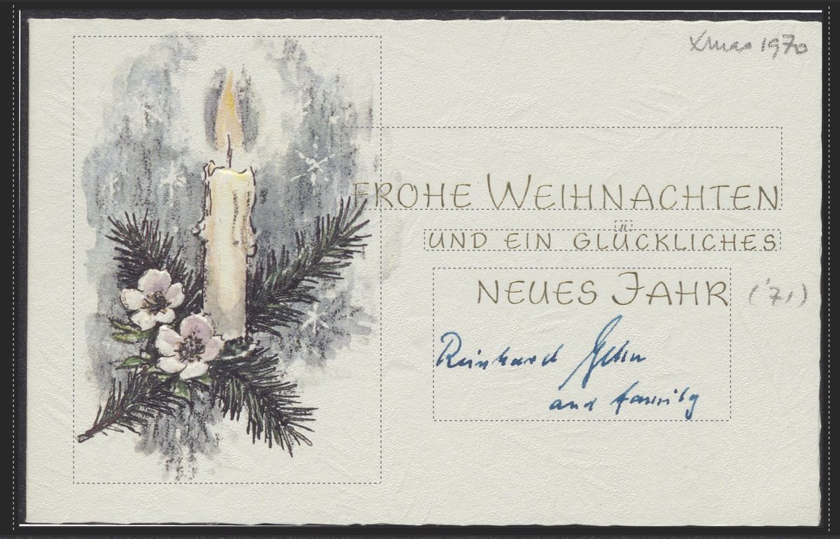SGardinier's tweet photo. @paulbiggar When Hitler's Reinhard Gehlen started to work for the Americans his code name was UTILITY (Below is his Christmas card to CIA's Sherman Kent) #Fascisms https://t.co/aJOeb98q8f