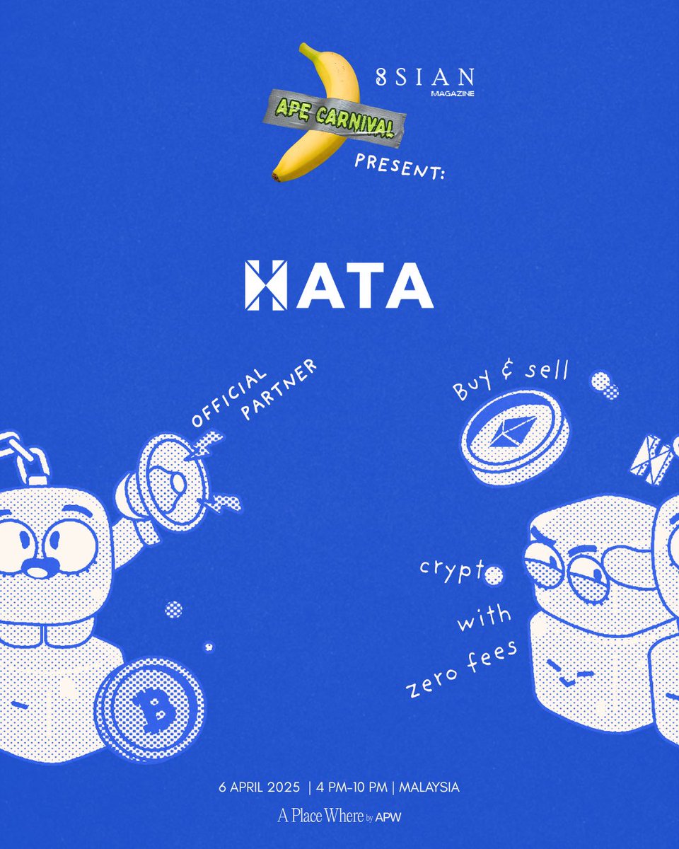 8SIAN Magazine (@8sianmagazine) on Twitter photo Introducing <a href="/hatamalaysia/">Hata Malaysia</a> , a regulated crypto exchange under <a href="/SecComMalaysia/">SC Malaysia</a> . Join <a href="/hata_david/">David (Hata.io)</a> and the Hata team on April 6th in Malaysia as they bring the excitement.
CYA at Ape Carnival π
RSVP: lu.ma/g3fbl1fj Introducing <a href="/hatamalaysia/">Hata Malaysia</a> , a regulated crypto exchange under <a href="/SecComMalaysia/">SC Malaysia</a> . Join <a href="/hata_david/">David (Hata.io)</a> and the Hata team on April 6th in Malaysia as they bring the excitement.
CYA at Ape Carnival π
RSVP: lu.ma/g3fbl1fj