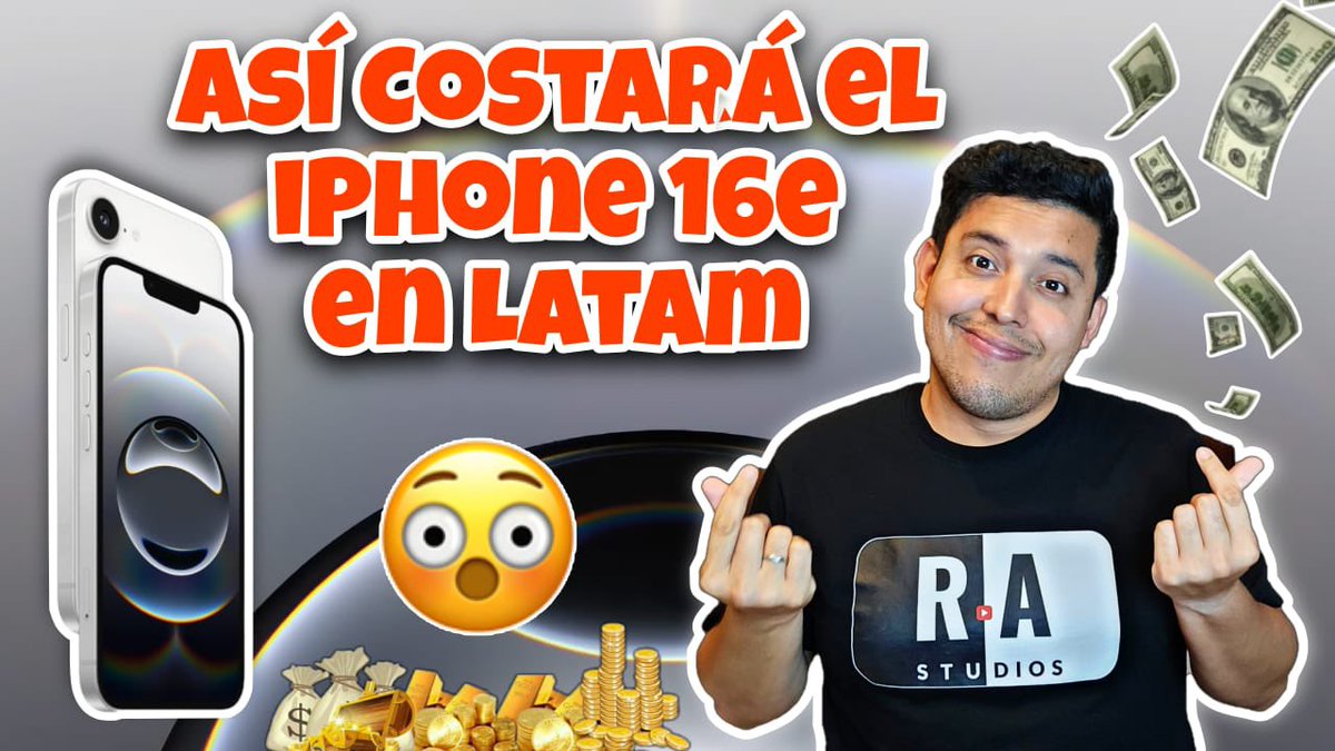 RoberthAnthonny's tweet image. iPhone 16e en Latinoamérica: Precio, Especificaciones y Lo Que Debes Saber 🤑 🇵🇪 🇲🇽 🇨🇴 🇨🇱
youtu.be/8FmjzYKL2DY 👈🏻 ¿Valdrá la pena? Descúbrelo en este video 😎

#iPhone16e #Tecnologia #AppleTech #Youtube #iPhone #Smartphones