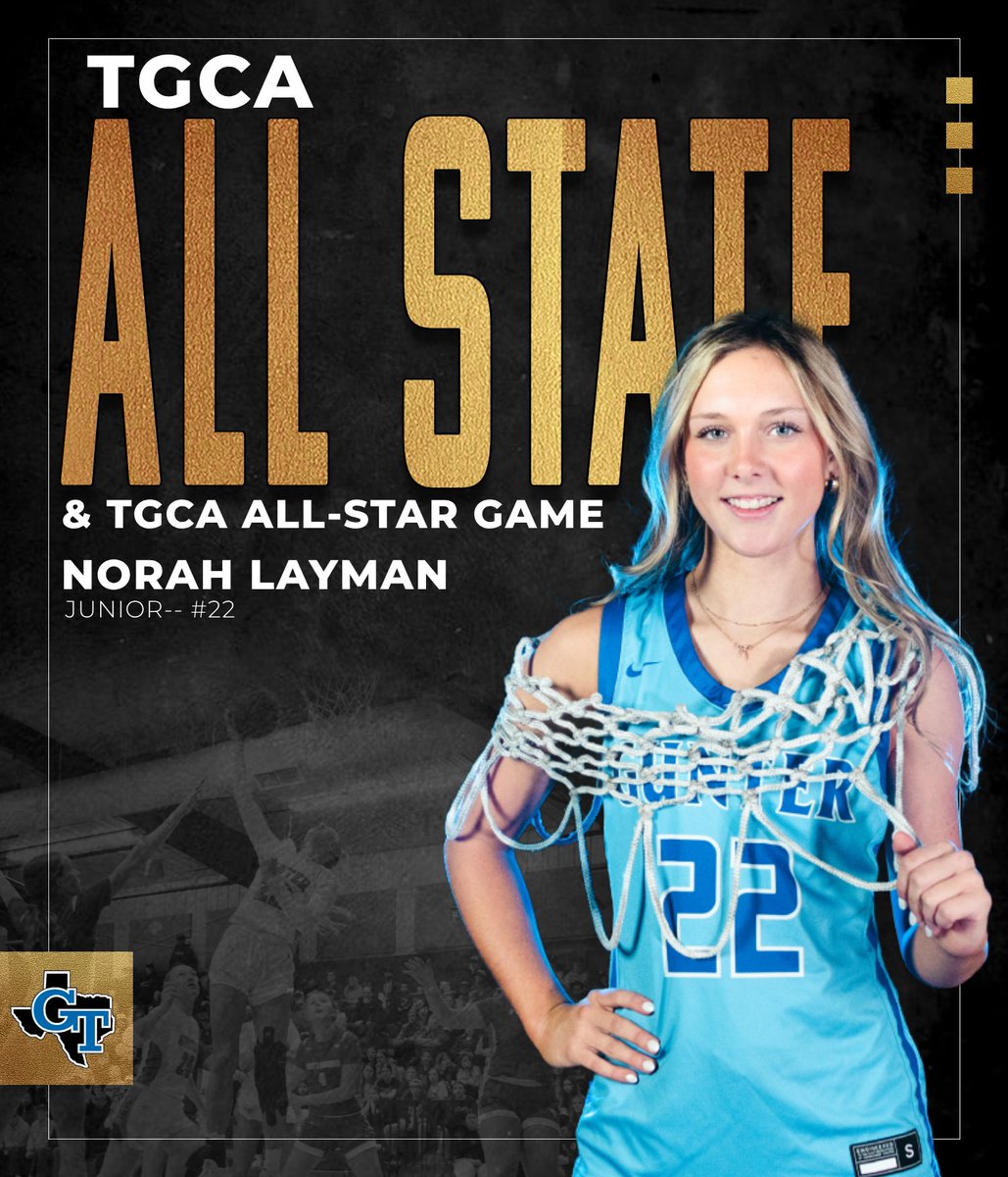 Congratulations to Jr. Norah Layman!

TGCA ALL STATE!

She was also selected to play in the TGCA All Star Game in Arlington on Tuesday, July 15!
