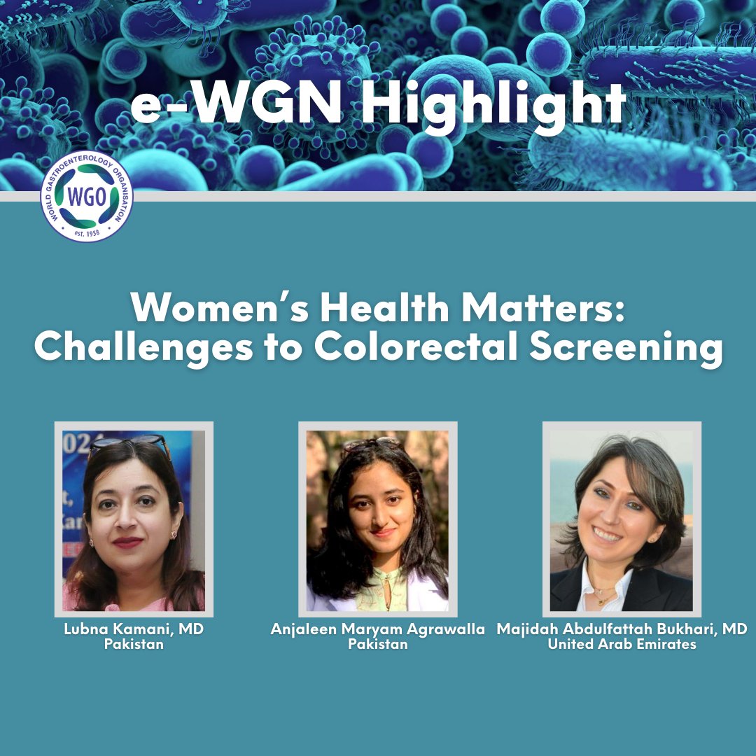 March is a significant month in the GI community, as it celebrates both International Women’s Day and Colorectal Cancer Awareness Month. Read the newest issue of e-WGN that honors both: worldgastroenterology.org/UserFiles/ewgn…

#IWD2025 #ColorectalCancerAwarenessMonth #WomeninGI