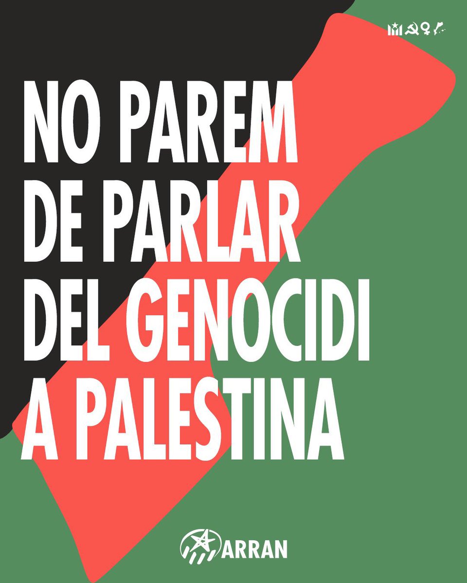 🇵🇸‼️ Aturem el genocidi, els Països Catalans amb Palestina!

Dimecres 19
📍Barcelona, Pl Sant Jaume, 19:30
📍Palma, Pl Espanya, 19:30

Dijous 20
📍Alacant, Escales del Mercat Central, 19h
📍València, Pl de la Mare de Déu, 19h

Divendres 21
📍Girona, Pl del Vi, 20h