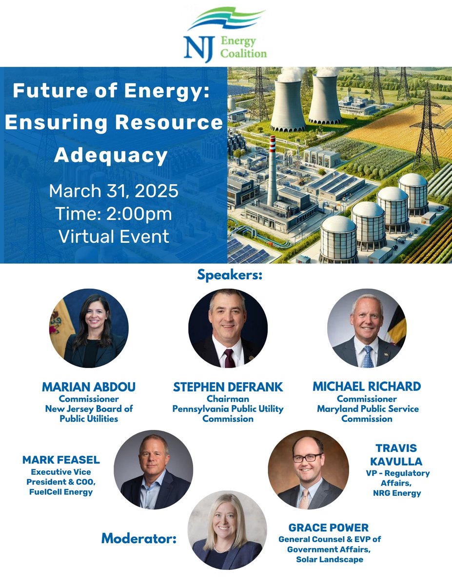 Register for NJEC's Resource Adequacy Panel! 
Register here : eventbrite.com/e/128082792379…