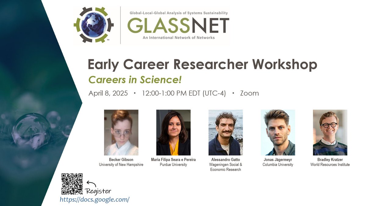 #GLASSNET Early Career Researcher Workshop

Careers in Science!
April 8, 12pm US EDT (UTC-4)

Ever wondered about what happens after earning your degree? Attend this workshop to hear grad students and professionals speak on their experiences.

Register ➡️ bit.ly/4hl8RqN