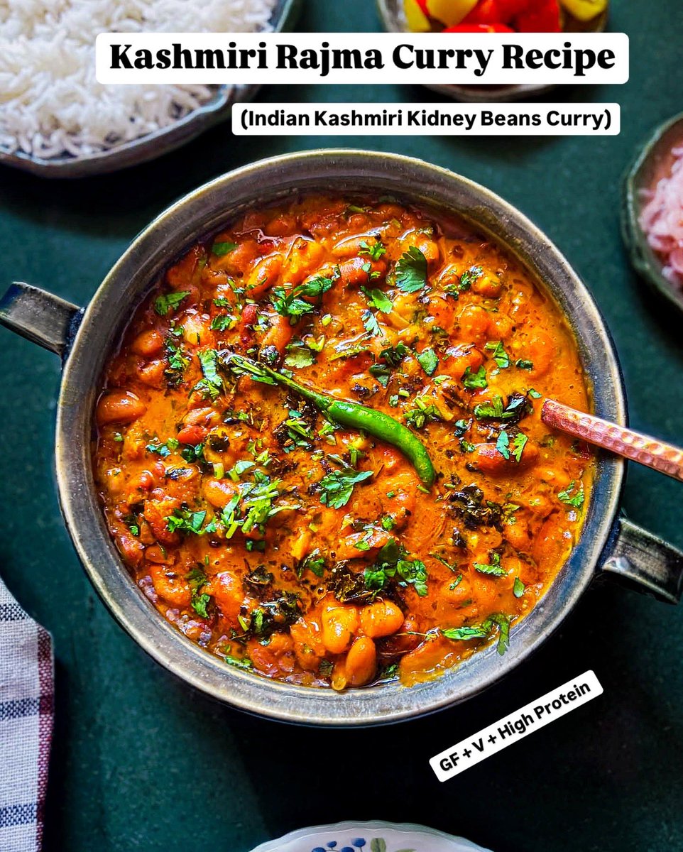 EasyCookin2012's tweet image. Kashmiri Rajma Curry Recipe (Indian Kidney Beans Kashmiri Style) easycookingwithmolly.com/2025/03/kashmi… 🌿 Glutenfree + Vegan recipe 🩵 #kashmiri #indianfood #RecipeOfTheDay