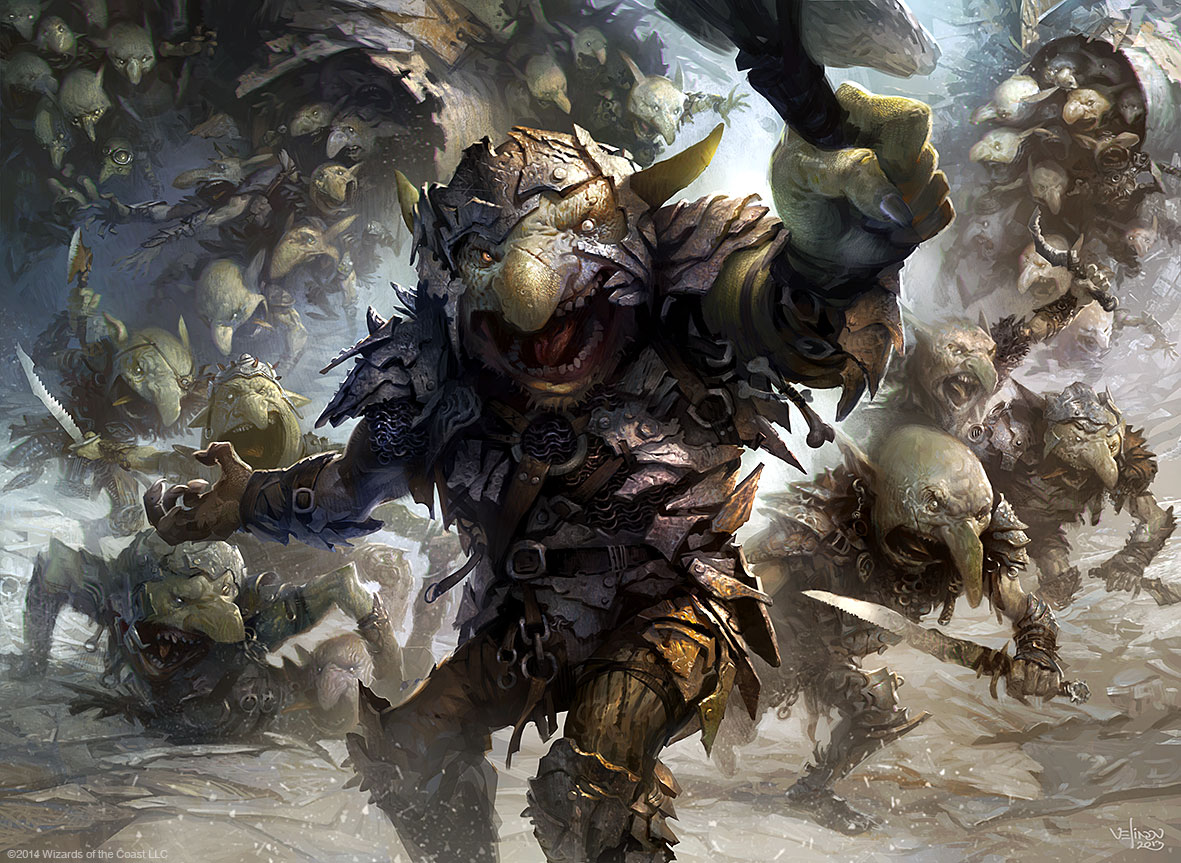 Grand_DM's tweet image. For #dnd combats with a glut of enemies, skip HP tracking. Instead, count “hits taken” to drop foes. Example: Goblins: 1 hit, Ogres: 3 hits. This speeds up combat and keeps the tension. YMMV.