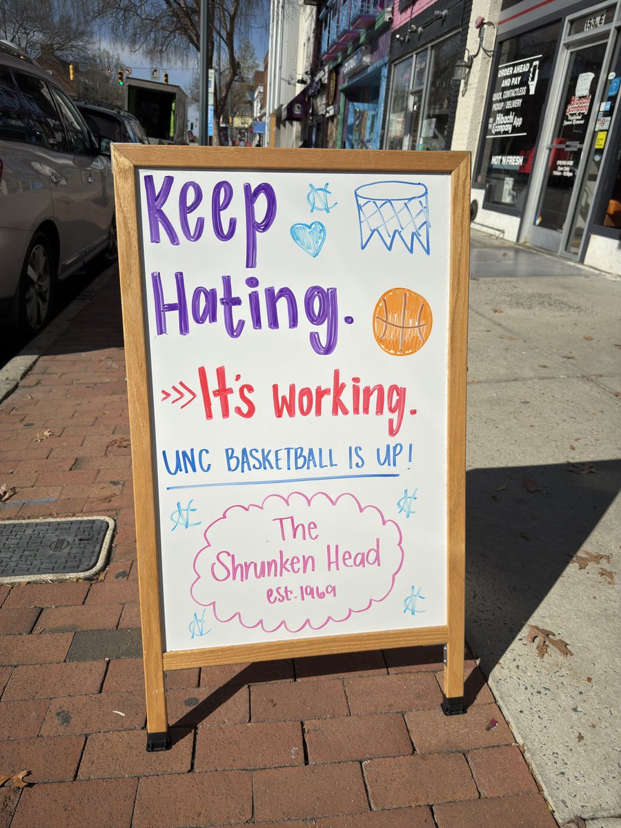 Spotted on Franklin Street in Chapel Hill. #GoHeels