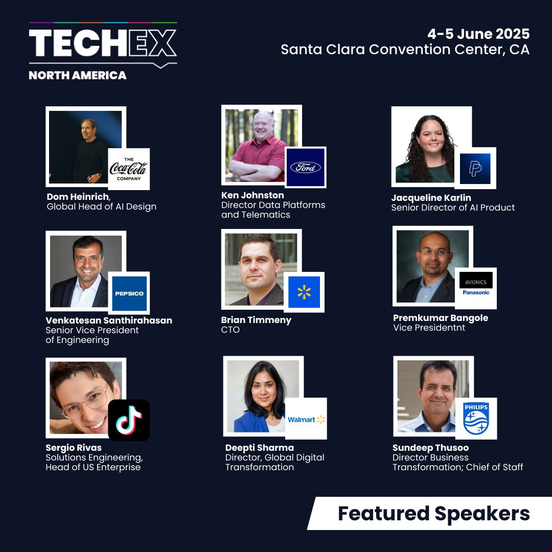 TechEx (@techex_event) on Twitter photo 1 Pass. 2 Days. 8 Co-Located Events. Endless enterprise insights! 📍 June 4–5 | Santa Clara Convention Center.
Join top IT leaders to:
✅ Explore cutting-edge tech solutions
✅ Hear from 200+ industry experts
✅ Network with CIOs, CTOs & pioneers
🔗Secure your pass today! 1 Pass. 2 Days. 8 Co-Located Events. Endless enterprise insights! 📍 June 4–5 | Santa Clara Convention Center.
Join top IT leaders to:
✅ Explore cutting-edge tech solutions
✅ Hear from 200+ industry experts
✅ Network with CIOs, CTOs & pioneers
🔗Secure your pass today!