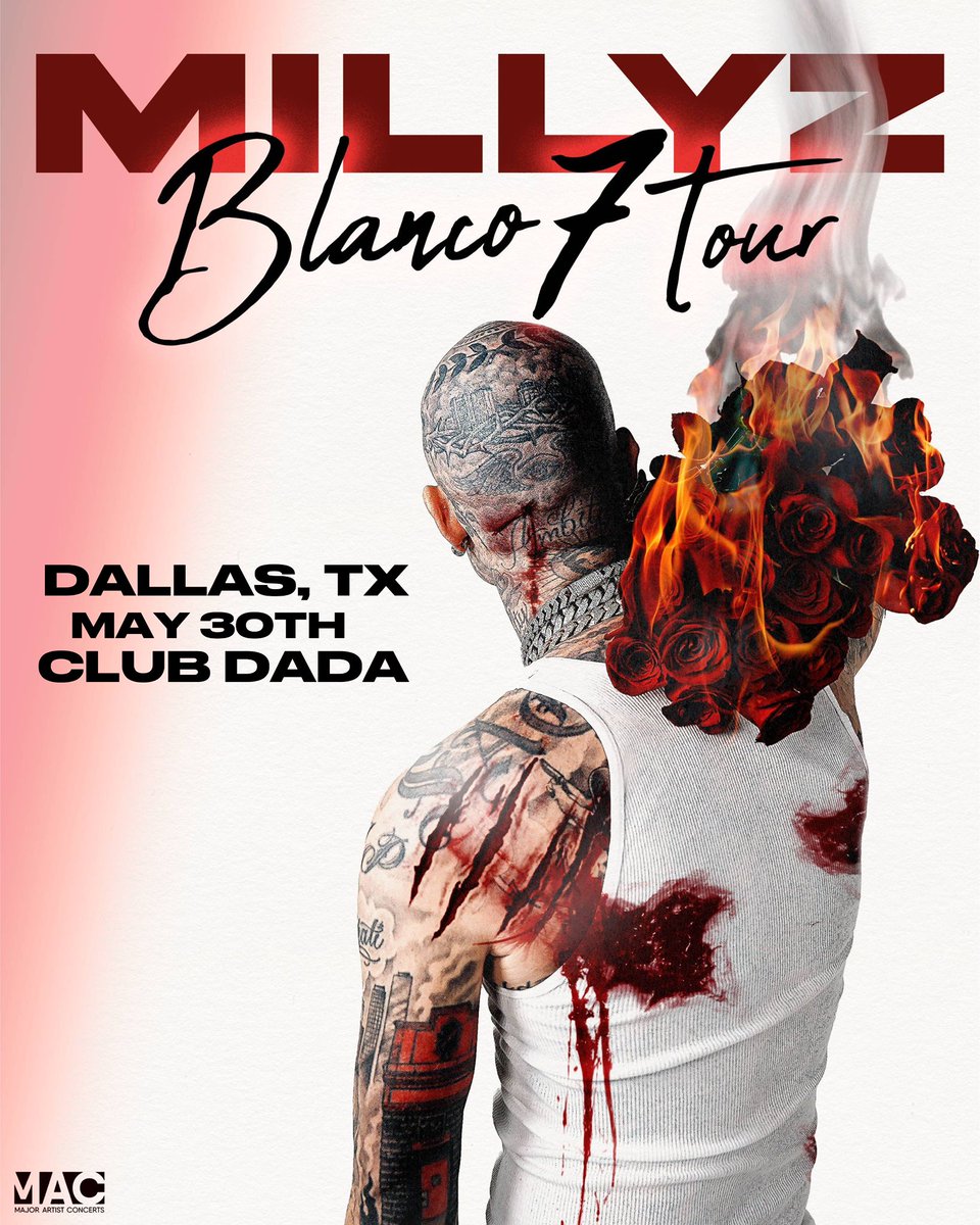 RestlessShows's tweet photo. 🚨NEW ANNOUNCEMENT🚨

@MILLYZ live in dallas at @ClubDadaDFW on the long awaited “Blanco 7 Tour” 💥💥💥

Tickets available this Friday at 10 AM. ⛽️

https://t.co/hCf86k3LKv https://t.co/MDXTnU4B7j